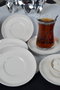 Hermia Rüya Platin Juego de 6 platos de porcelana de 12 cm